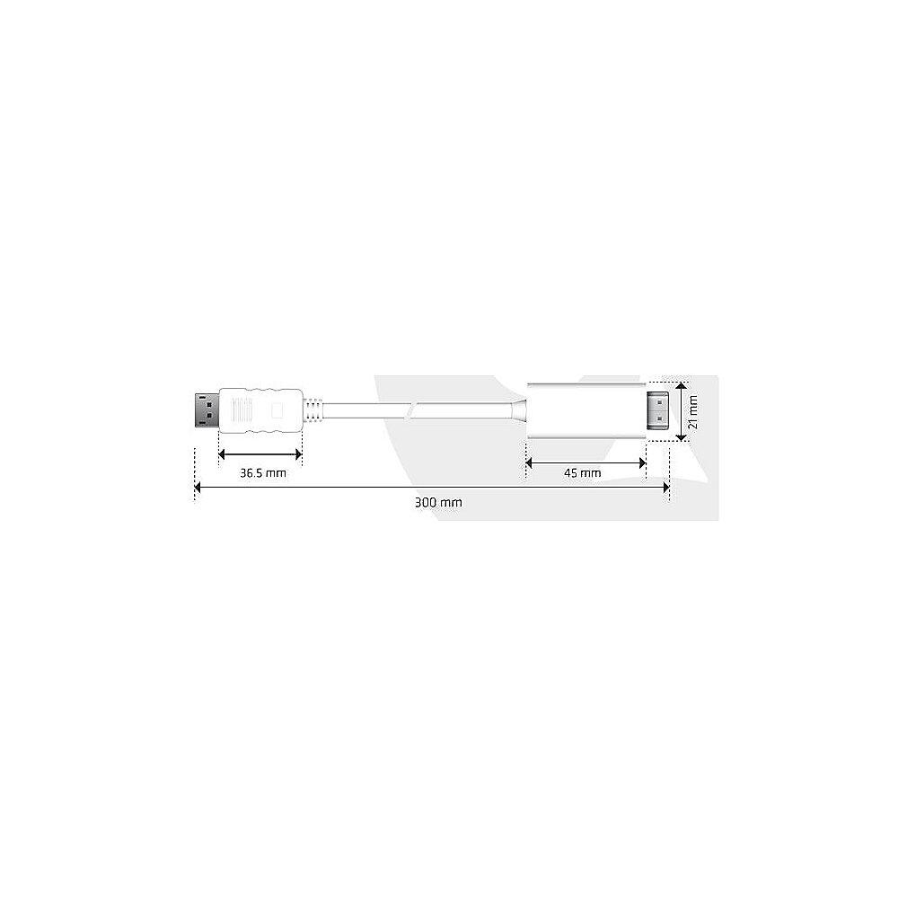 Club 3D DisplayPort Adapterkabel 3m DP zu HDMI 2.0 aktiv UHD 3D weiß CAC-1073
