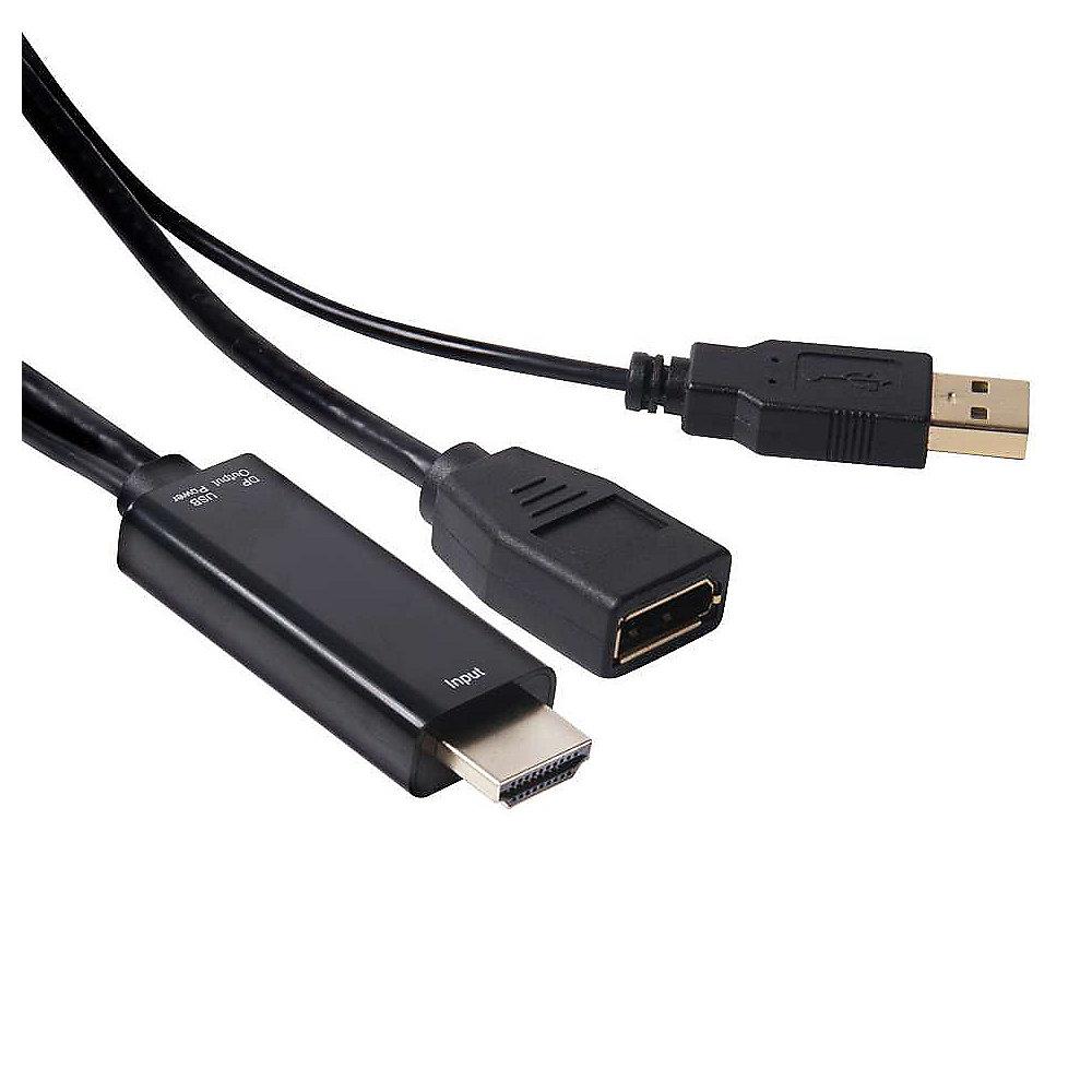 Club 3D HDMI Adapter 0,18m HDMI zu DisplayPort 1.1 St./Bu. schwarz CAC-2330