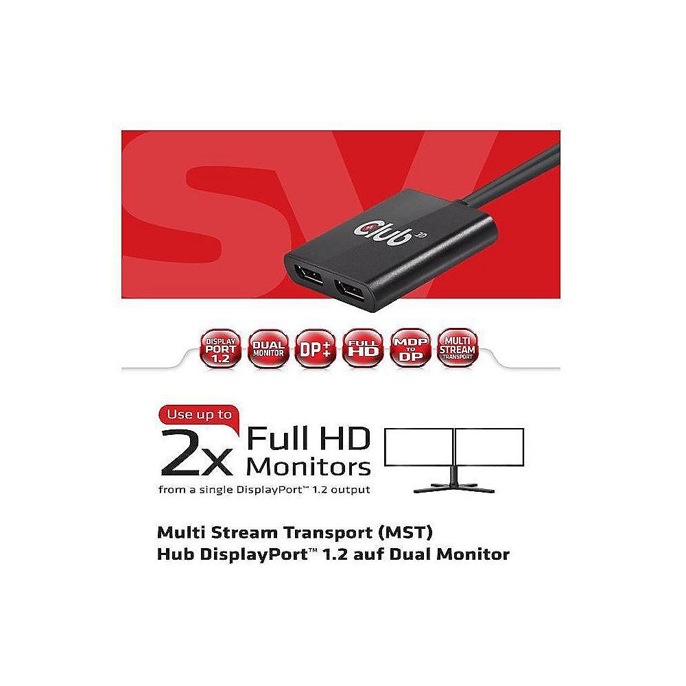 Club 3D MST Hub DisplayPort 1-2   1x MiniDP Adapter CSV-5200, Club, 3D, MST, Hub, DisplayPort, 1-2, , 1x, MiniDP, Adapter, CSV-5200