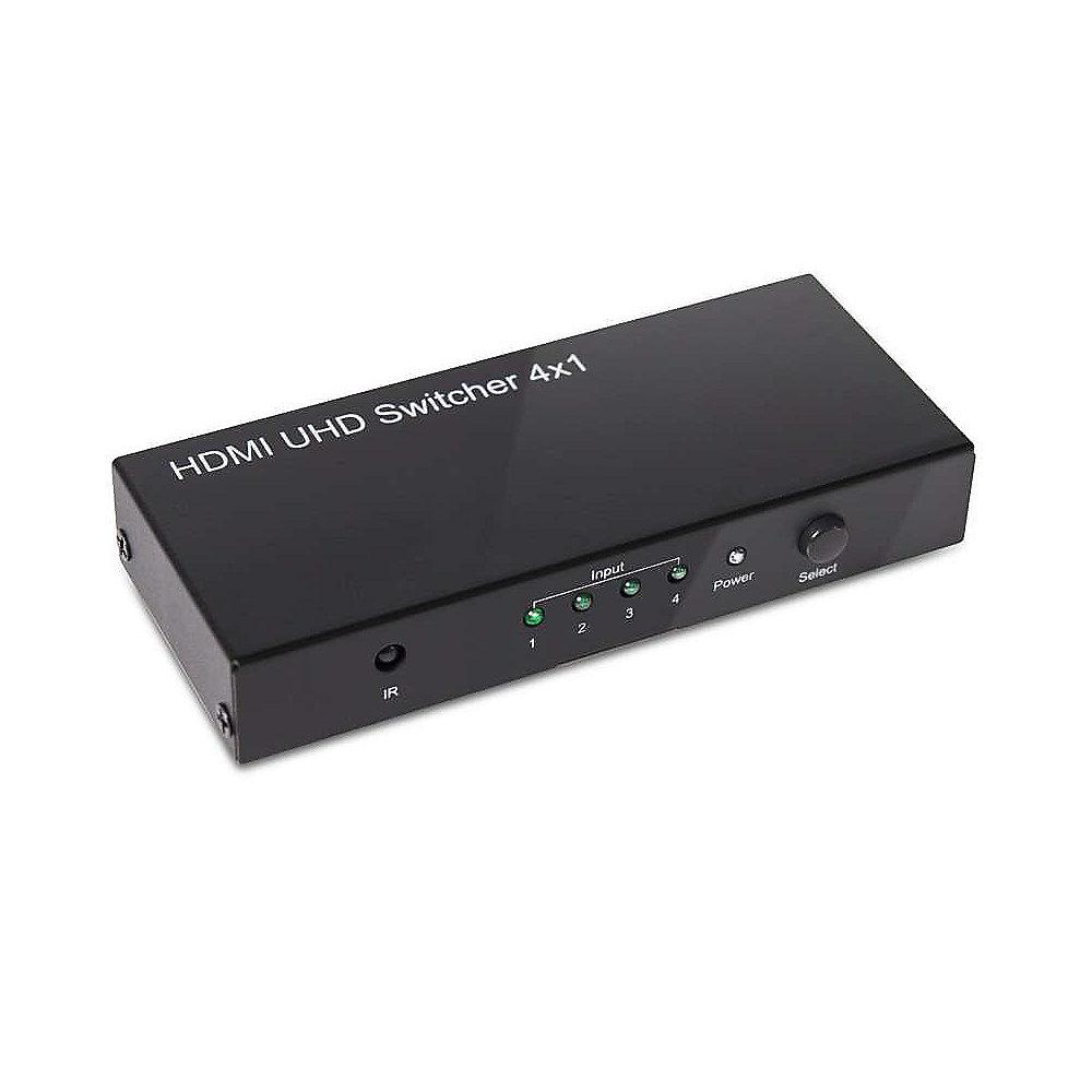 Club 3D SenseVision HDMI 2.0 4K 60Hz UHD Switchbox 4-Port CSV-1370, Club, 3D, SenseVision, HDMI, 2.0, 4K, 60Hz, UHD, Switchbox, 4-Port, CSV-1370