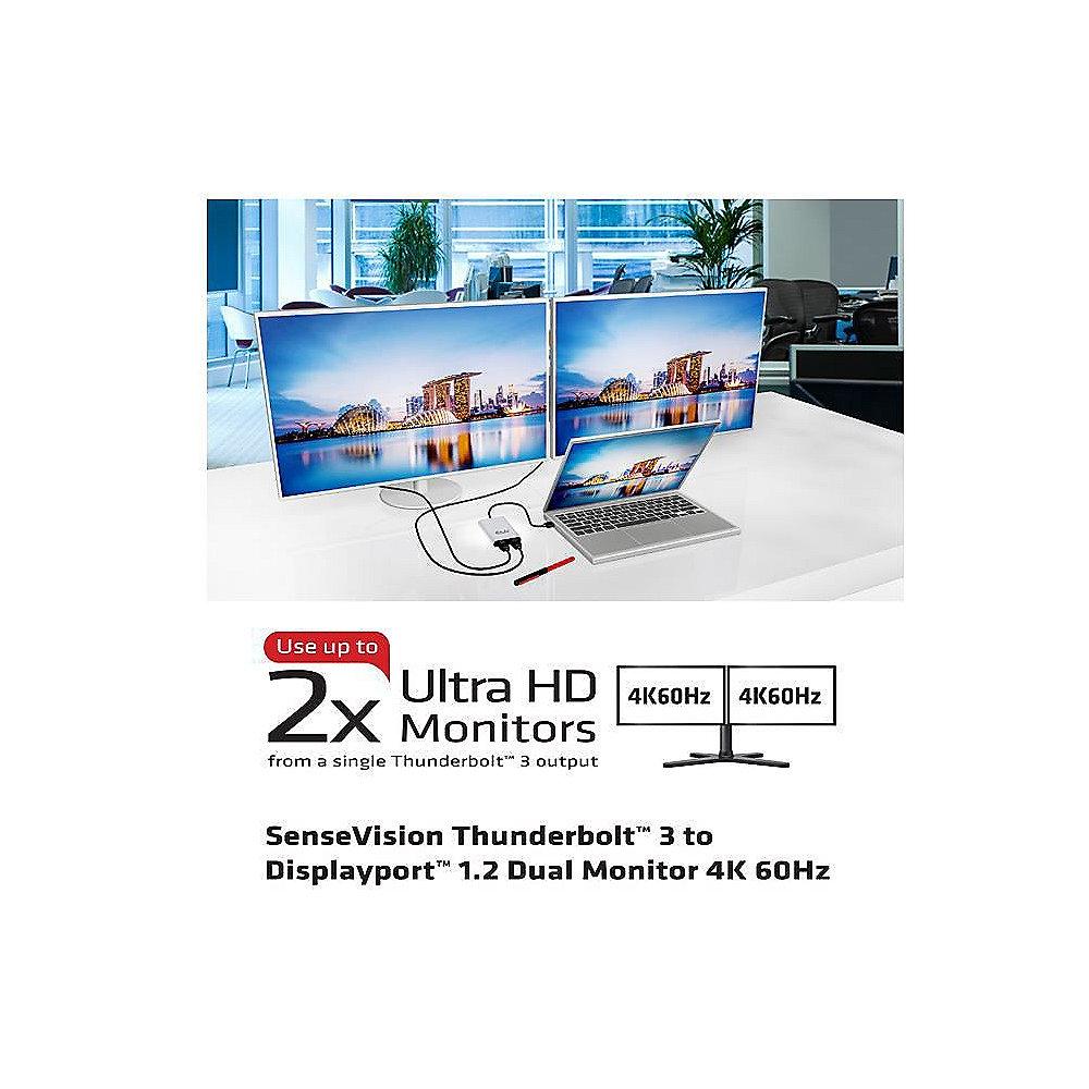 Club 3D Thunderbolt 3 auf Displayport 1.2 Adapter Dual Monitor 4K 60Hz CSV-1577, Club, 3D, Thunderbolt, 3, Displayport, 1.2, Adapter, Dual, Monitor, 4K, 60Hz, CSV-1577