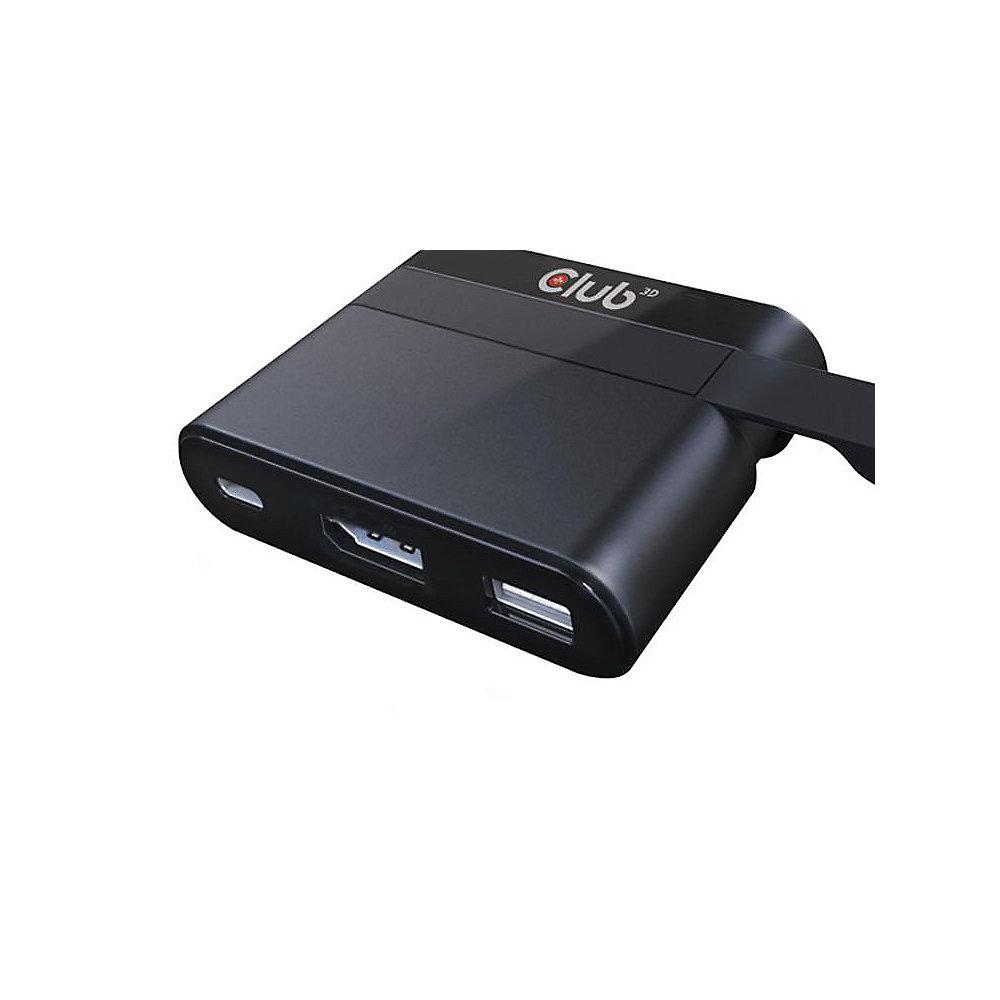 Club 3D USB 3.0 Typ-C auf DisplayPort 1.2   USB Mini Dock schwarz CSV-1537, Club, 3D, USB, 3.0, Typ-C, DisplayPort, 1.2, , USB, Mini, Dock, schwarz, CSV-1537