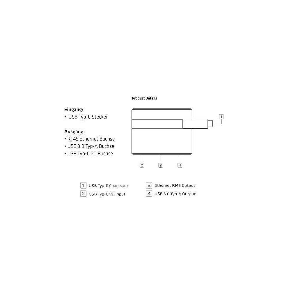 Club 3D USB 3.0 Typ-C auf Ethernet   USB 3.0   USB Typ-C Mini Dock CSV-1530