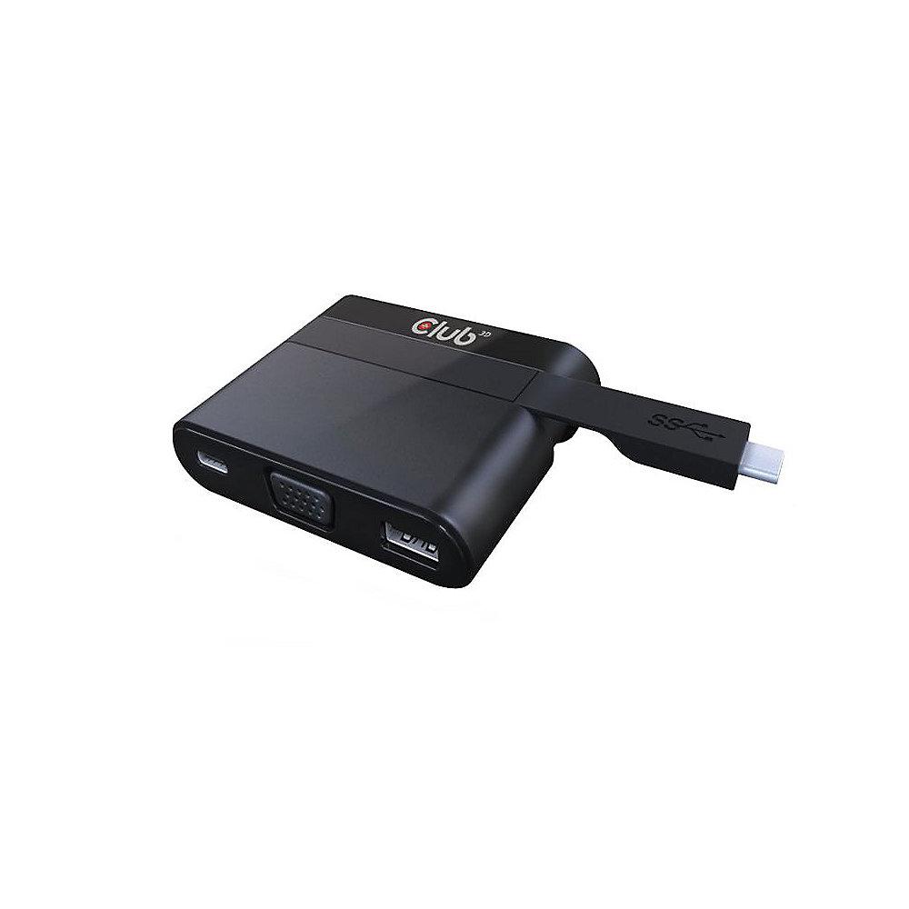 Club 3D USB 3.0 Typ-C auf VGA   USB3.0   USB Typ-C Charging Mini Dock CSV-1532, Club, 3D, USB, 3.0, Typ-C, VGA, , USB3.0, , USB, Typ-C, Charging, Mini, Dock, CSV-1532