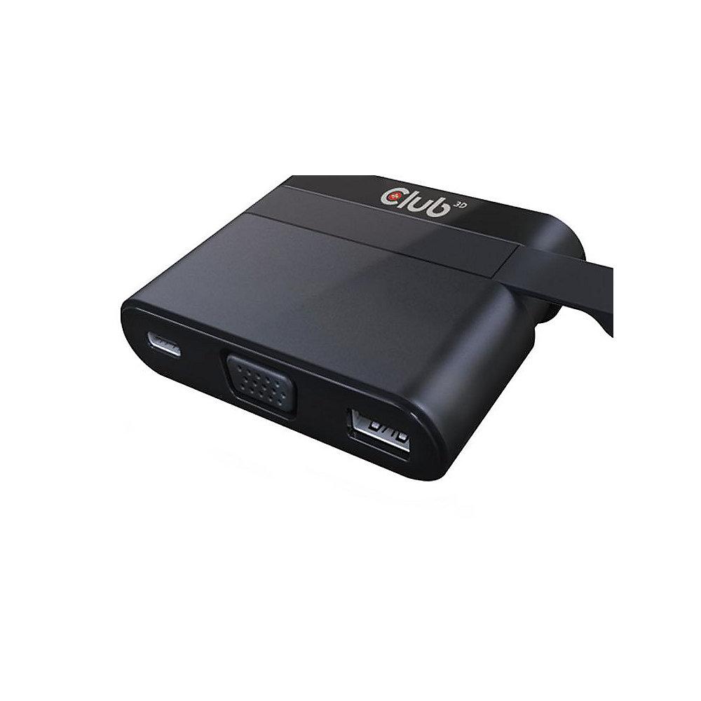 Club 3D USB 3.0 Typ-C auf VGA   USB3.0   USB Typ-C Charging Mini Dock CSV-1532