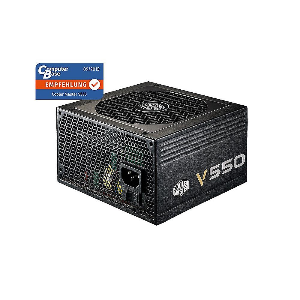 Cooler Master V-Series V550 550 Watt 80  Gold vollmodular 120mm Lüfter