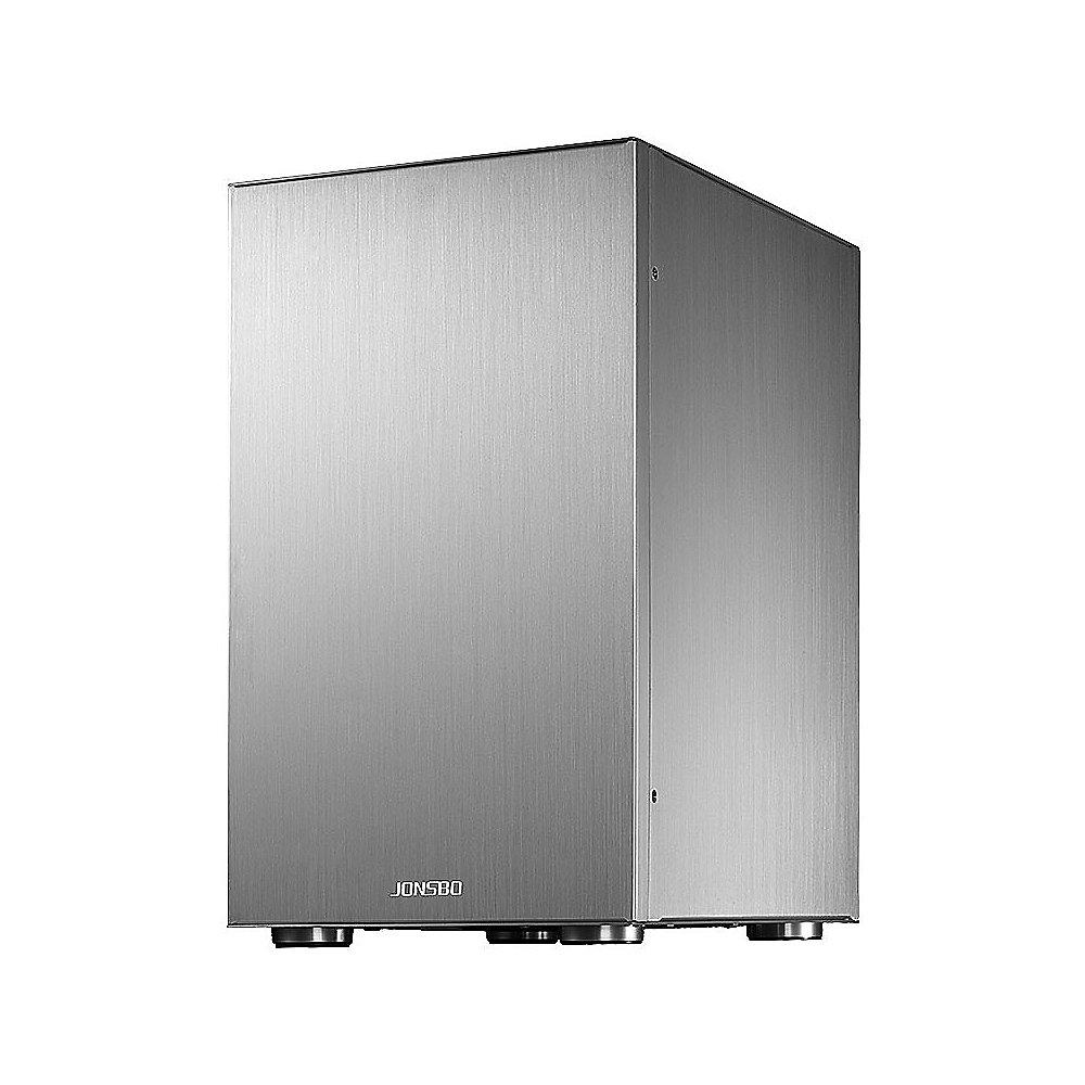 Cooltek Jonsbo C3 Mini Tower Gehäuse mit Seitenfenster ITX/mATX USB3.0 silber