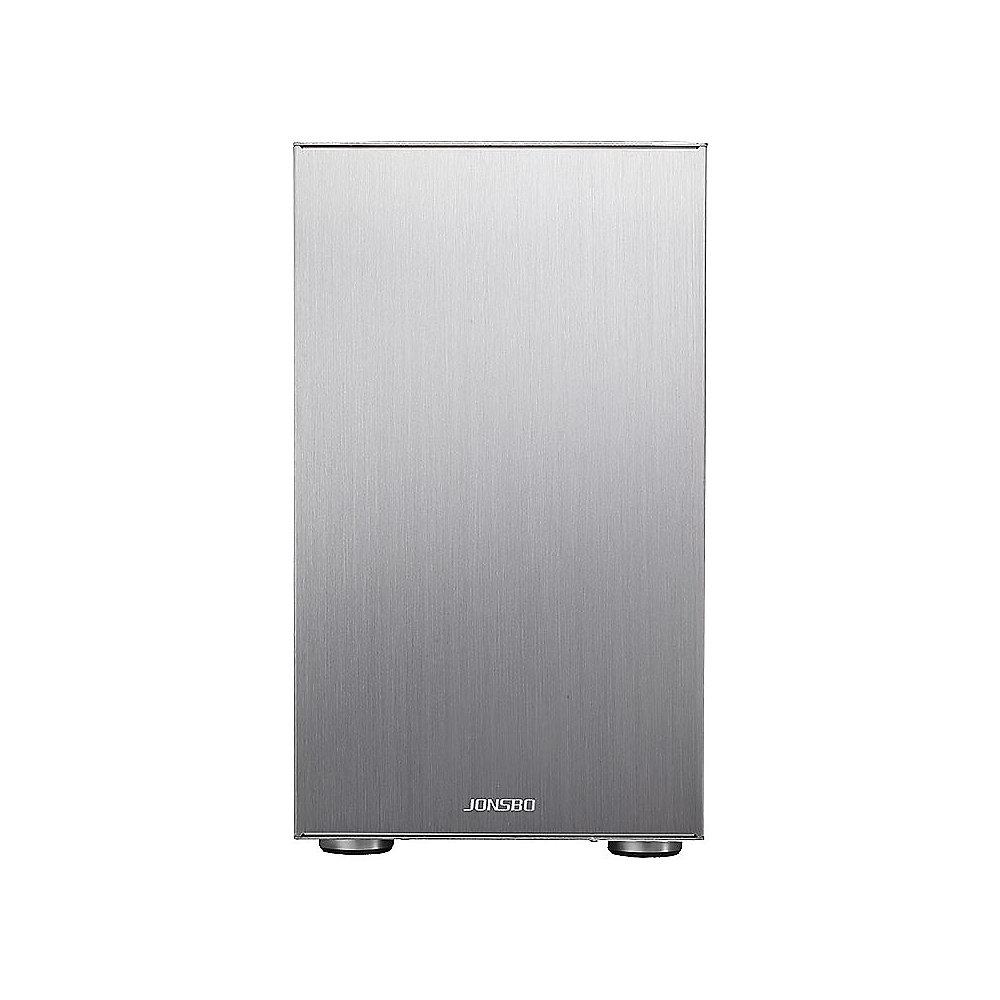 Cooltek Jonsbo C3 Mini Tower Gehäuse mit Seitenfenster ITX/mATX USB3.0 silber