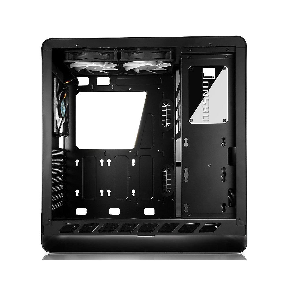 Cooltek Jonsbo UMX4 Midi Tower mATX Gehäuse mit Seitenfenster, USB3.0, schwarz, Cooltek, Jonsbo, UMX4, Midi, Tower, mATX, Gehäuse, Seitenfenster, USB3.0, schwarz