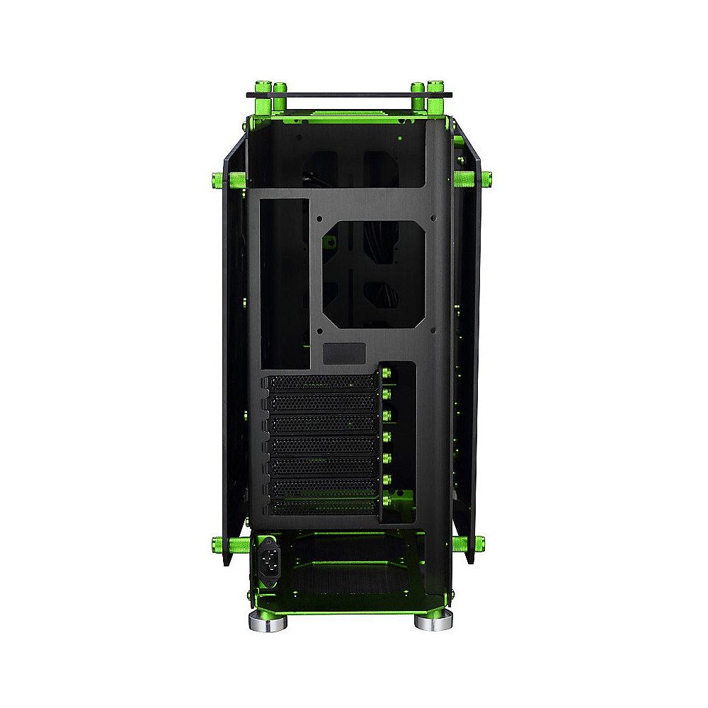 Cooltek MOD1 Midi Tower ATX Gehäuse, schwarz/grün mit Seitenfenster