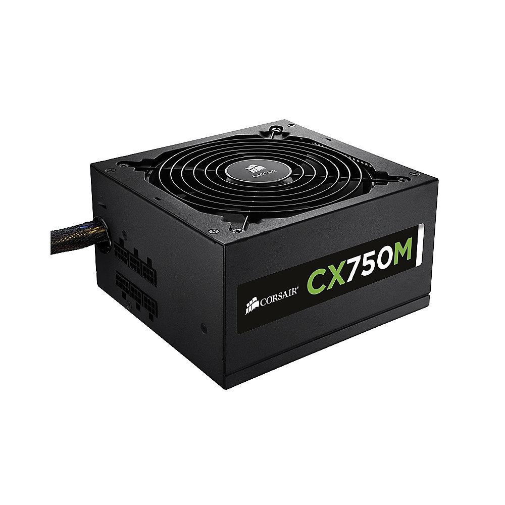 Corsair Builder Series CX750M 750W ATX 2.3 aktiv PFC Netzteil (120mm Lüfter), Corsair, Builder, Series, CX750M, 750W, ATX, 2.3, aktiv, PFC, Netzteil, 120mm, Lüfter,