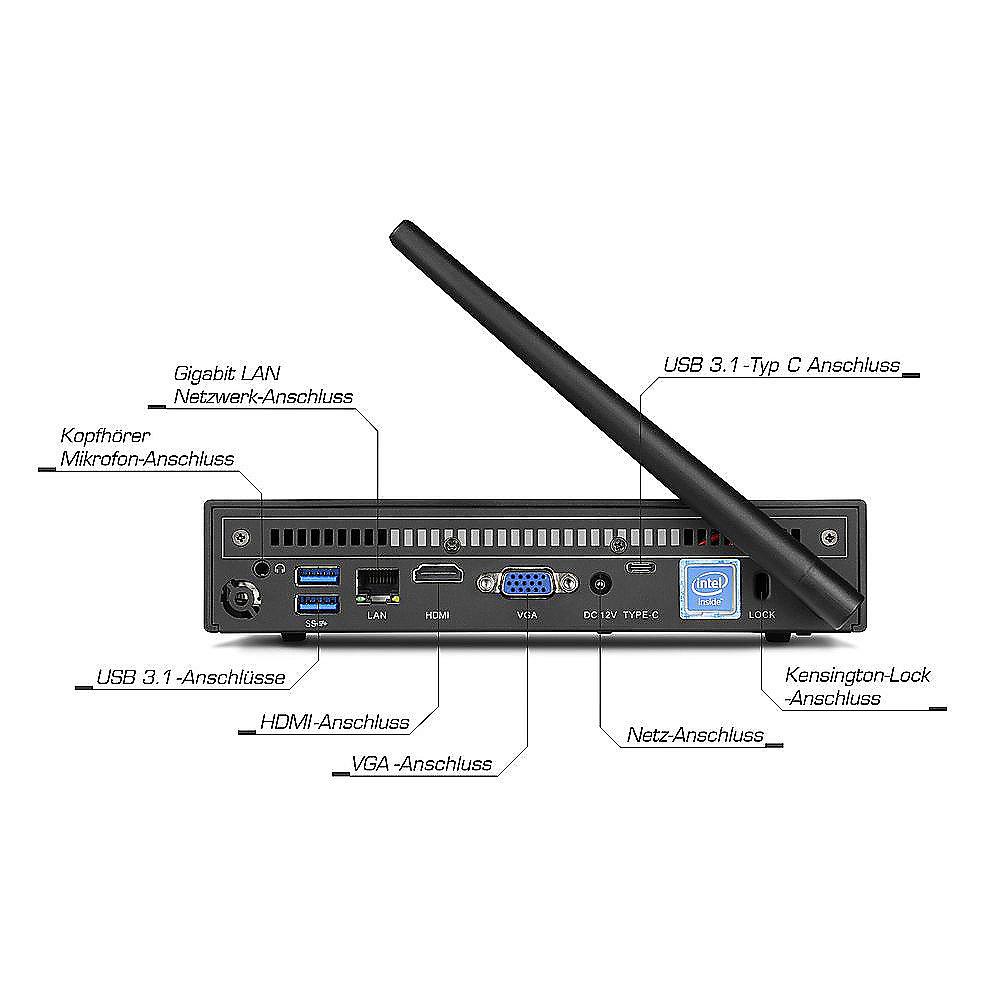 CSL Narrow Box Ultra HD Storage Line Celeron J3455 4GB 32GB 2TB 500GB SSD W10