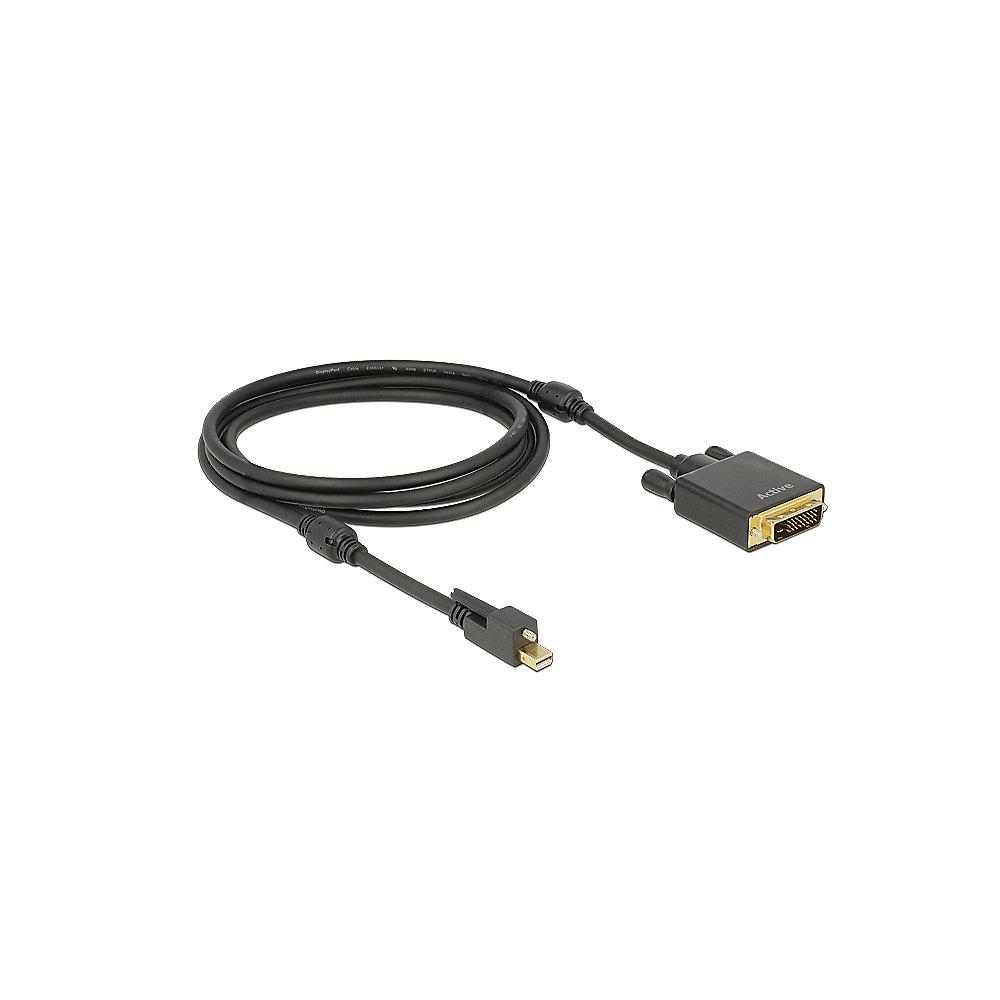 DeLOCK Adapterkabel 2m mini Displayport zu DVI St./St. Schraube 83726 schwarz