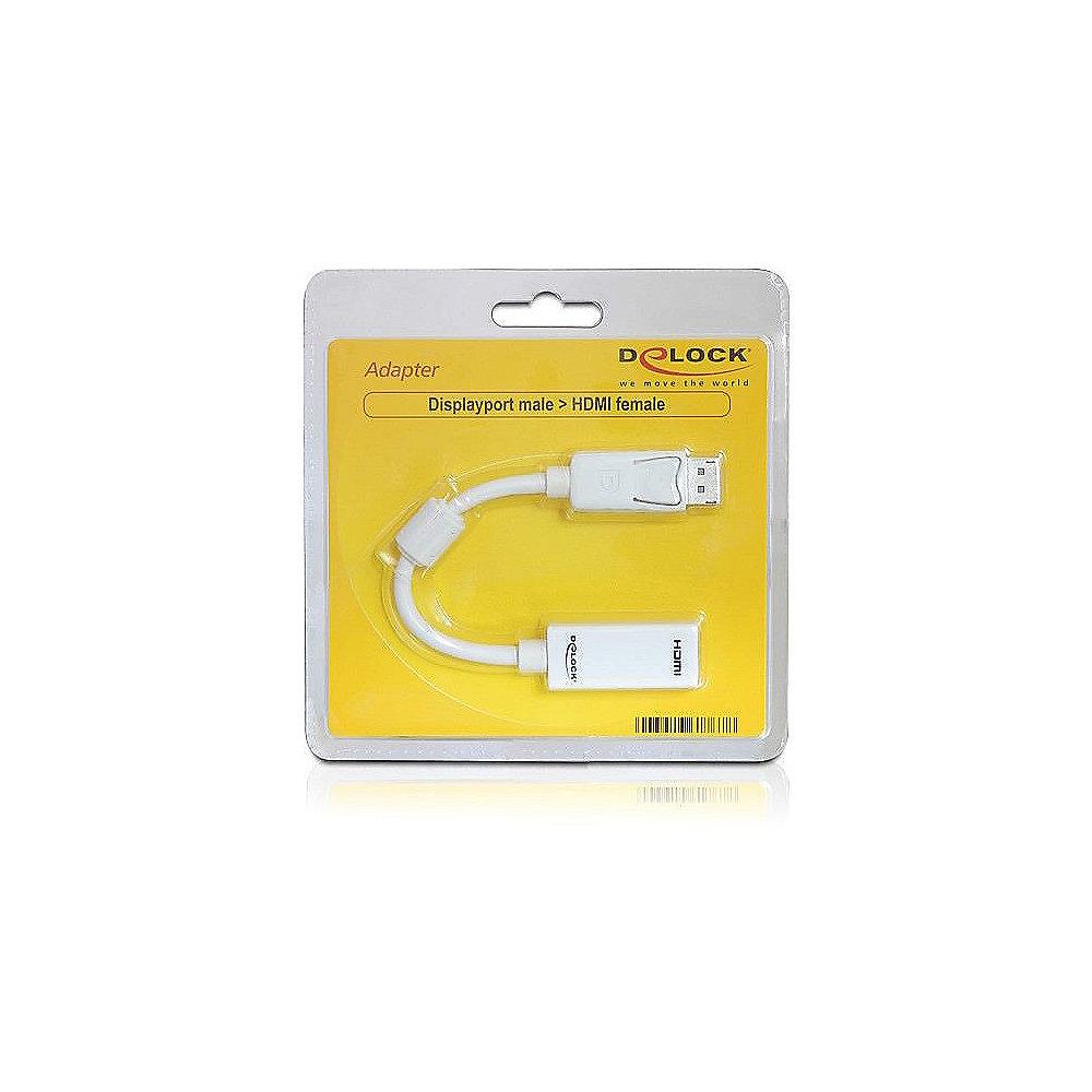 DeLOCK Adapterkabel Displayport zu HDMI St./Bu. passiv 61767 weiß