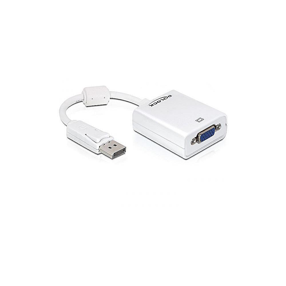 DeLOCK Adapterkabel Displayport zu VGA 15pin St./Bu. 61766 weiß