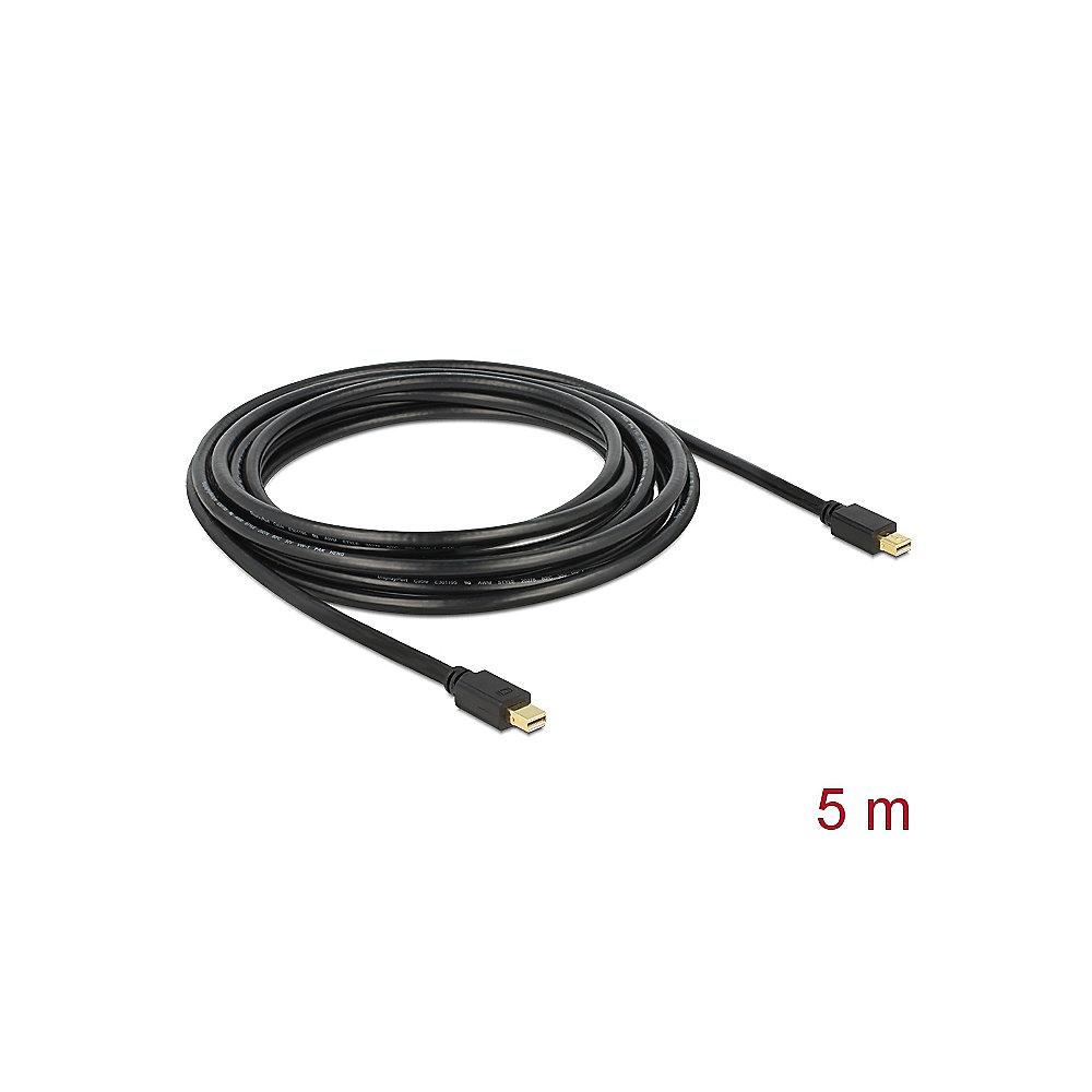 DeLOCK Kabel 5m mini DisplayPort zu mini DisplayPort St./St. 4K 83477 schwarz, DeLOCK, Kabel, 5m, mini, DisplayPort, mini, DisplayPort, St./St., 4K, 83477, schwarz