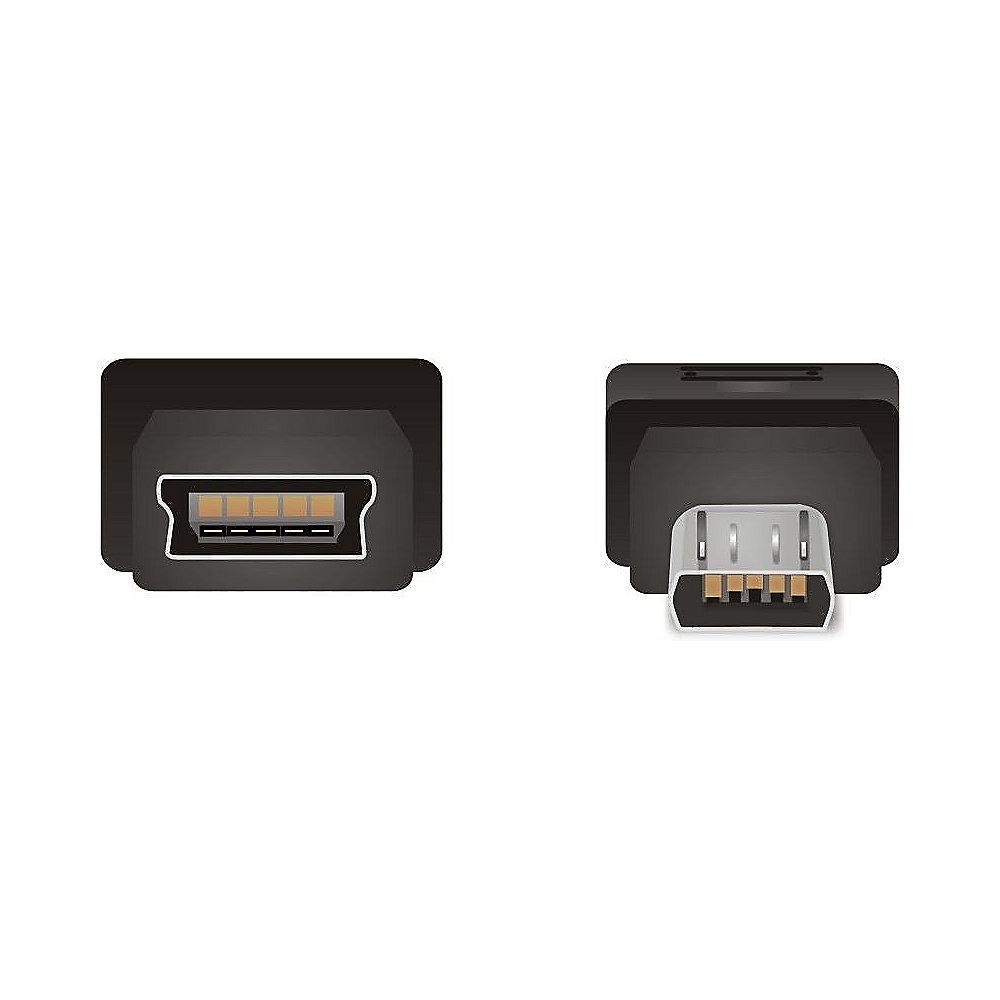 DeLOCK USB 2.0 Adapter micro-B St. zu mini USB 5pin Bu. 65063 schwarz