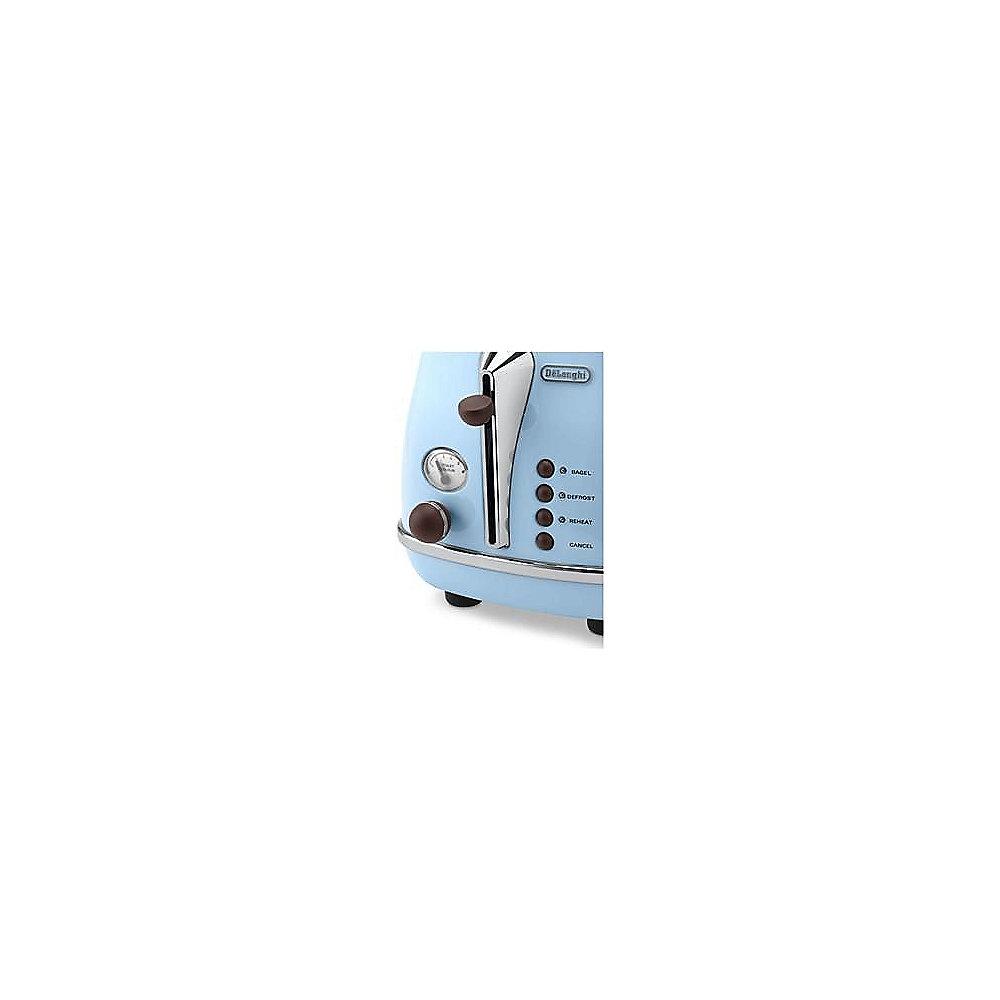 DeLonghi CTOV 2103.AZ Icona Vintage Toaster blau