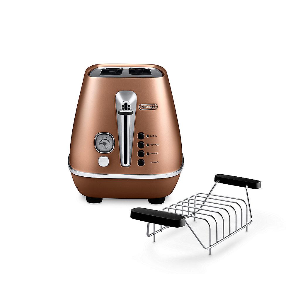 DeLonghi DISTINTA CTI 2103.CP 2-Schlitz-Toaster Style Copper, DeLonghi, DISTINTA, CTI, 2103.CP, 2-Schlitz-Toaster, Style, Copper