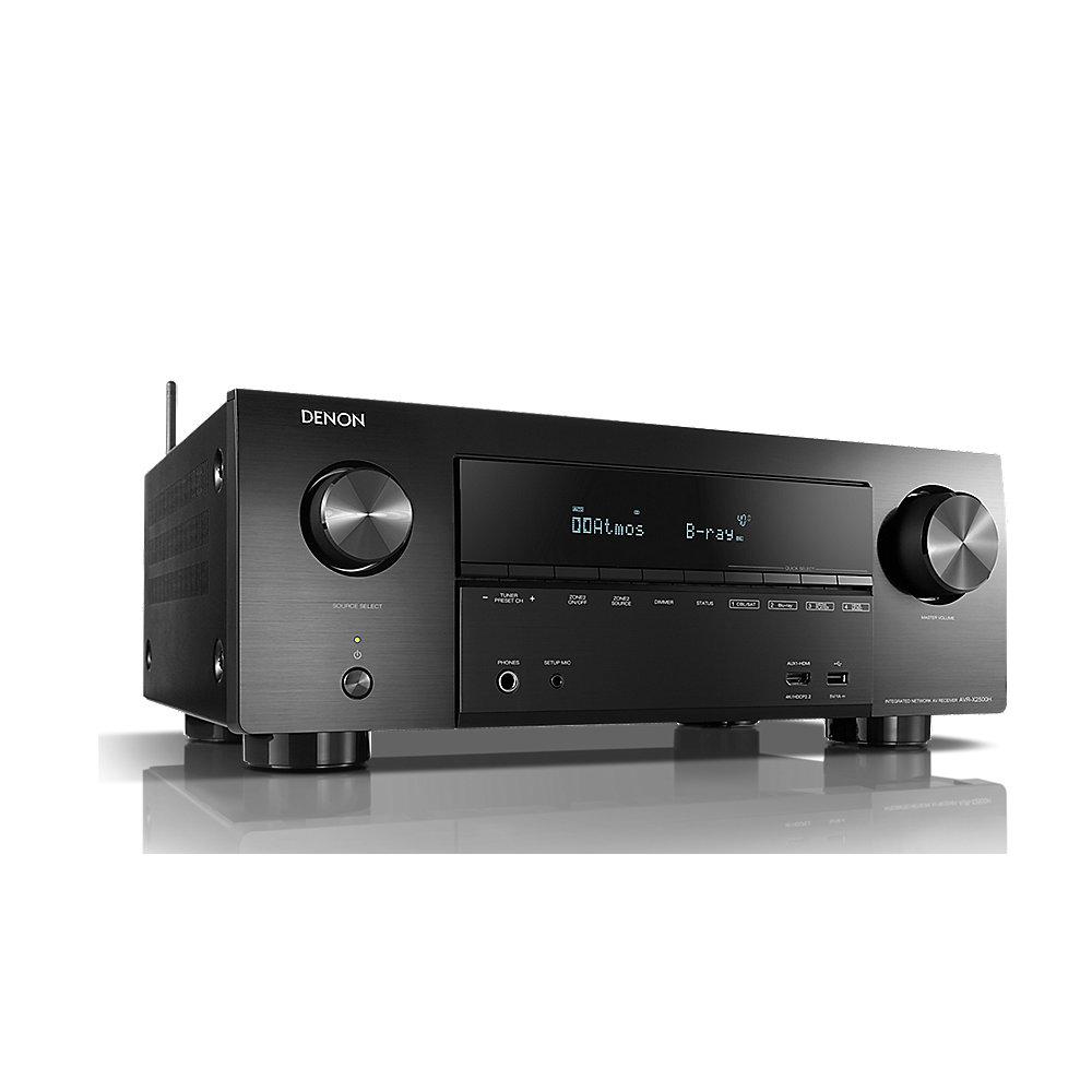 Denon AVR-X2500H 7.2 AV Receiver Schwarz 4K DLNA BT WLAN HEOS Alexa