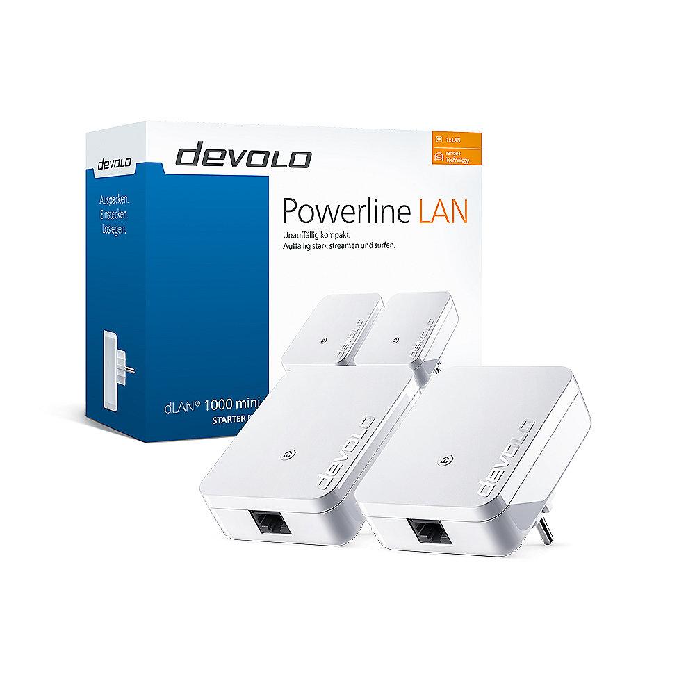 devolo dLAN 1000 mini Starter Kit (1000Mbit, 2er Kit, Powerline, range , 1xLAN), devolo, dLAN, 1000, mini, Starter, Kit, 1000Mbit, 2er, Kit, Powerline, range, 1xLAN,