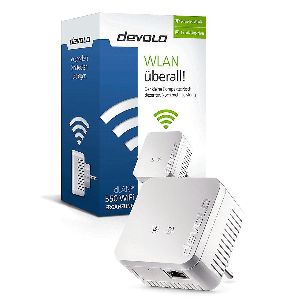 devolo dLAN 550 WiFi (500Mbit, Powerline   WLAN, 1xLAN, WLAN, Slim-Design)