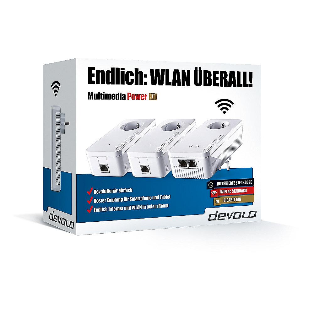 devolo dLAN Multimedia Power Kit (1200Mbit, Powerline   WLAN ac, GigaBit LAN), devolo, dLAN, Multimedia, Power, Kit, 1200Mbit, Powerline, , WLAN, ac, GigaBit, LAN,