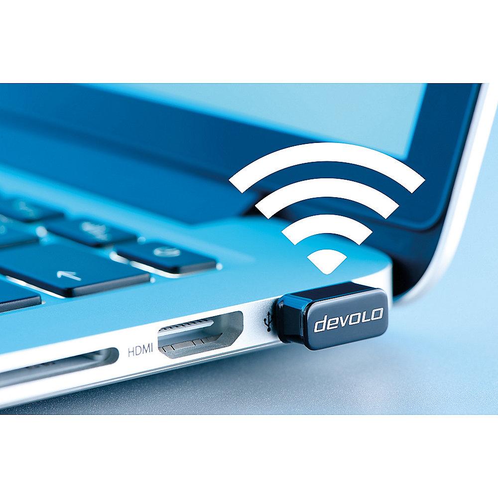 devolo WiFi Stick ac (WLAN USB Stick mit ac Geschwindigkeit, Nano Bauform, 3g)