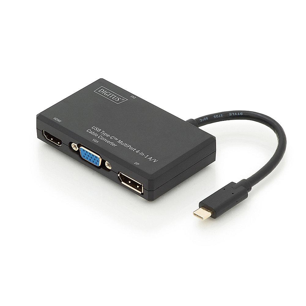 DIGITUS DA-70848 USB Typ-C 4in1 Multiport Video Konverter, DIGITUS, DA-70848, USB, Typ-C, 4in1, Multiport, Video, Konverter