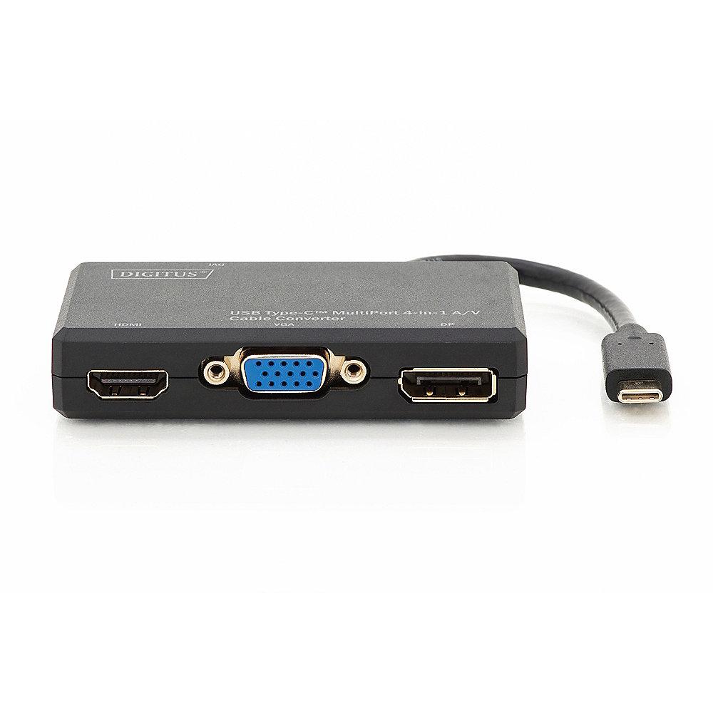 DIGITUS DA-70848 USB Typ-C 4in1 Multiport Video Konverter, DIGITUS, DA-70848, USB, Typ-C, 4in1, Multiport, Video, Konverter