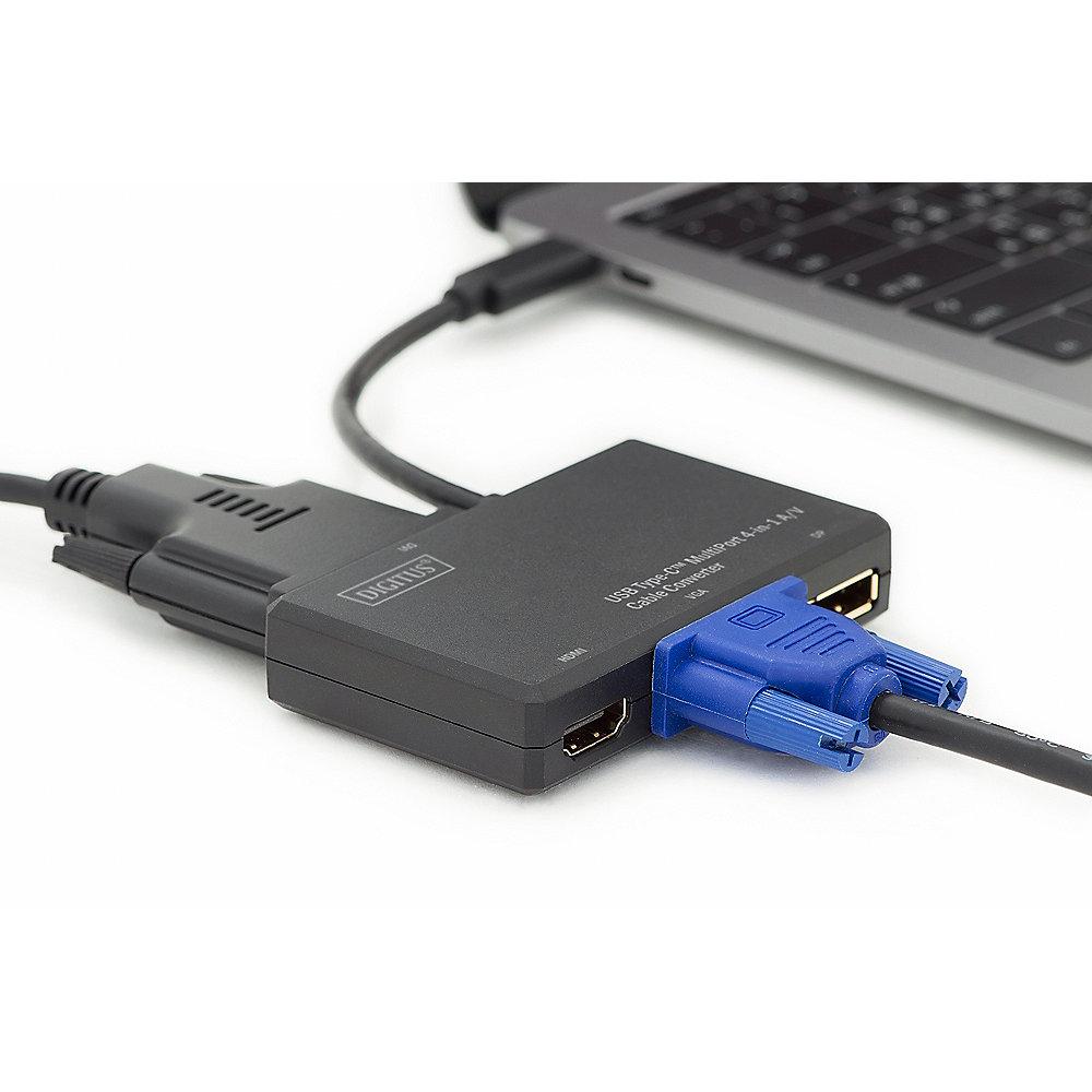 DIGITUS DA-70848 USB Typ-C 4in1 Multiport Video Konverter