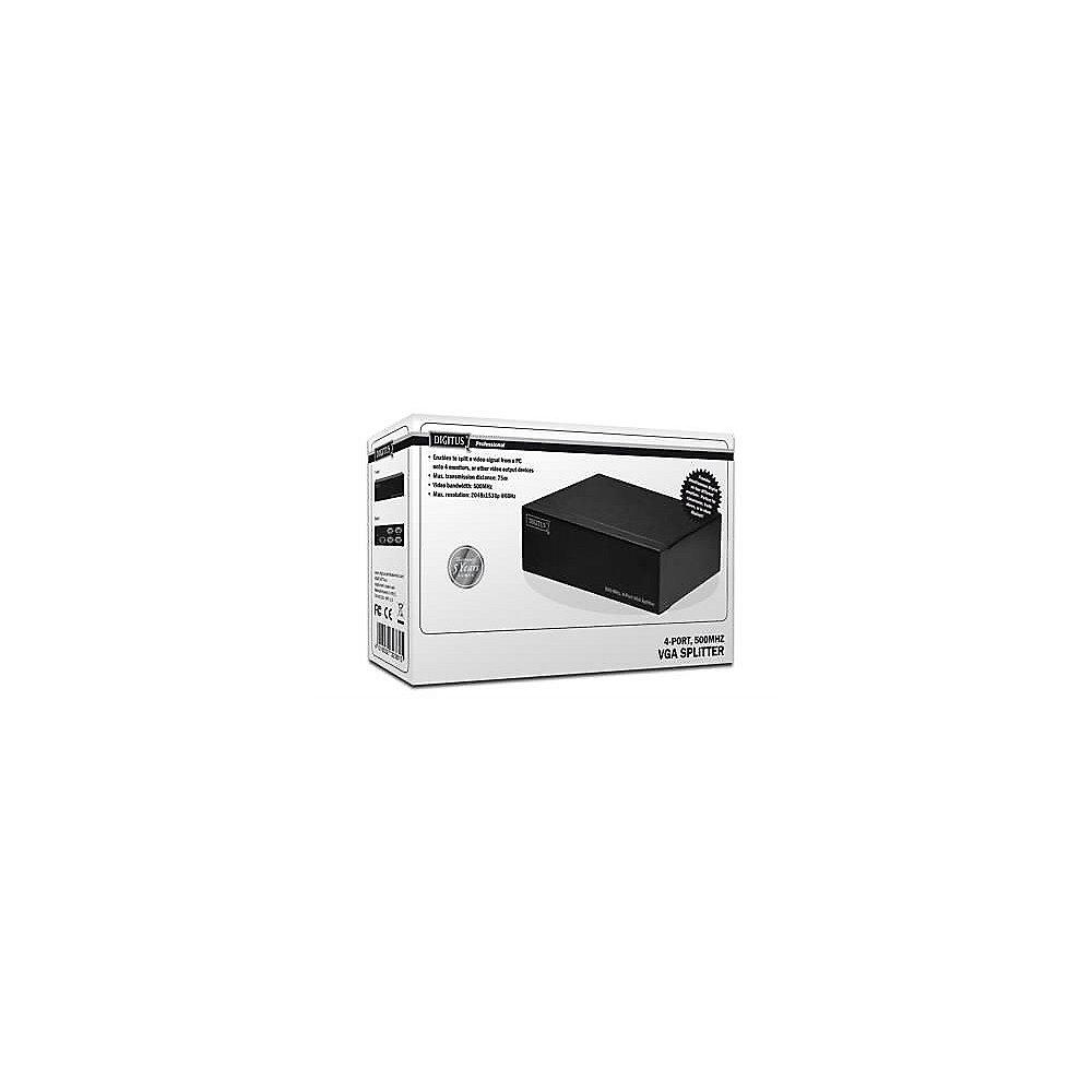 DIGITUS DS-42110 VGA Splitter 500MHz 4-Port, DIGITUS, DS-42110, VGA, Splitter, 500MHz, 4-Port