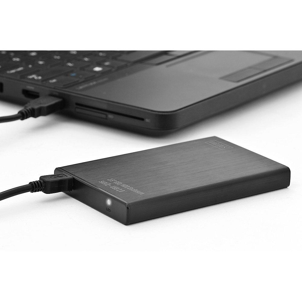 DIGITUS Externes Festplattengehäuse für 2,5" SATA zu USB 2.0