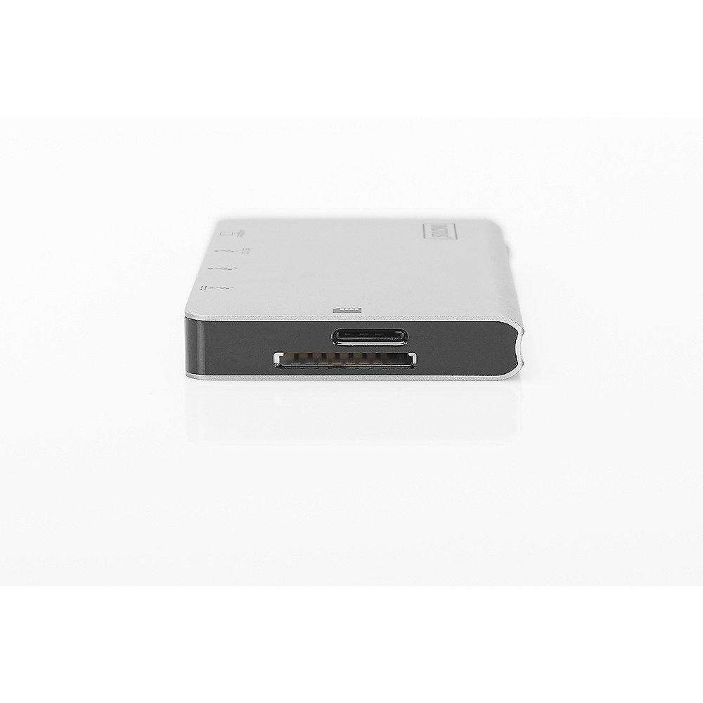 Digitus Multiport Travel Docking Station USB Typ-C 6-Port silber DA-70867, Digitus, Multiport, Travel, Docking, Station, USB, Typ-C, 6-Port, silber, DA-70867