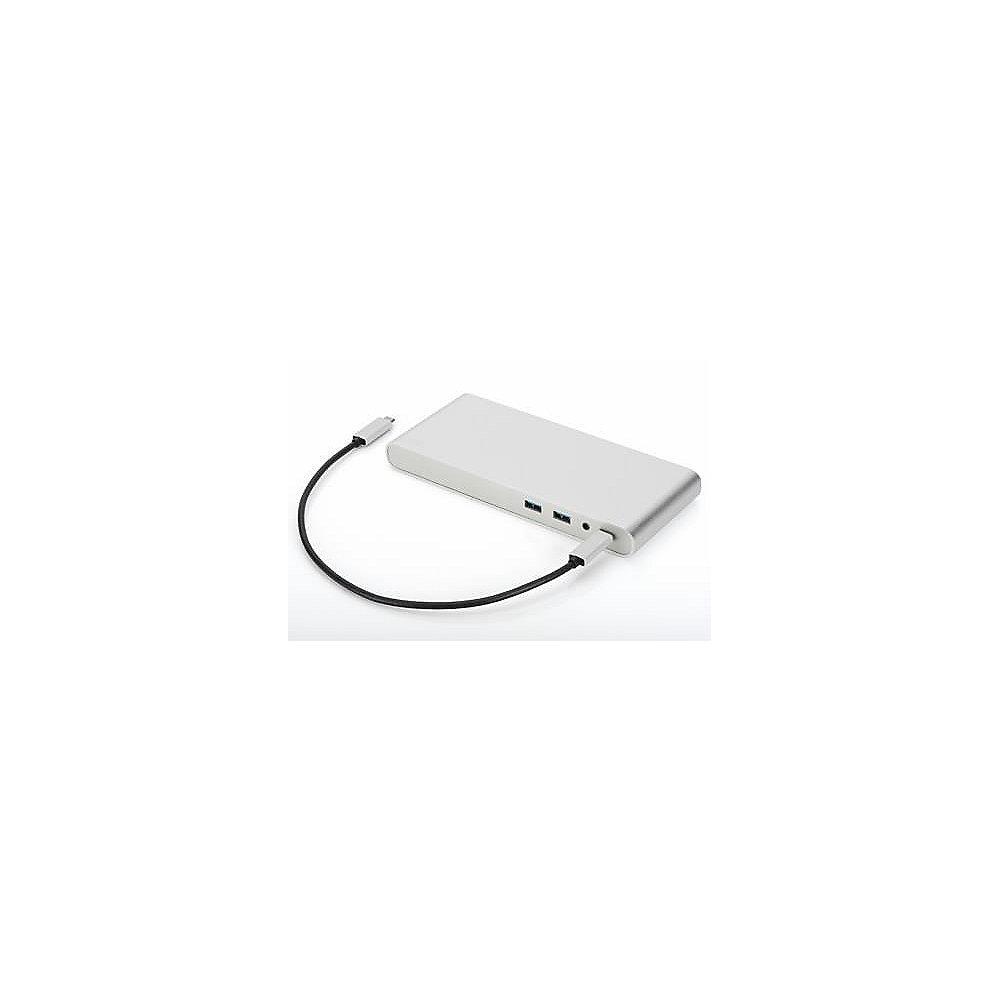 Digitus Universal Docking Station USB Typ C 12-Port Aluminium Silber