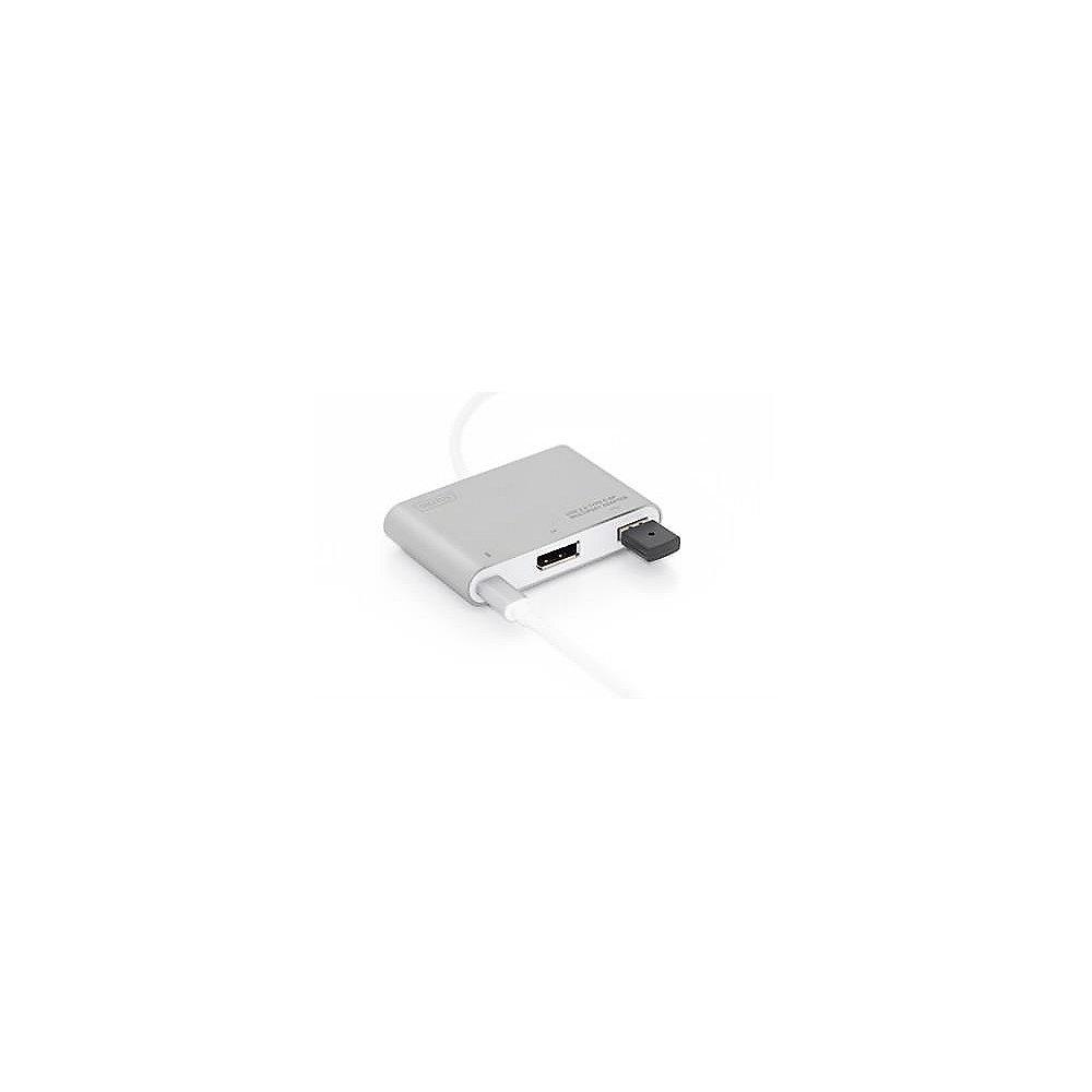 DIGITUS USB 2.0 Multiport Adapter Typ-C zu Displayport weiß, DIGITUS, USB, 2.0, Multiport, Adapter, Typ-C, Displayport, weiß