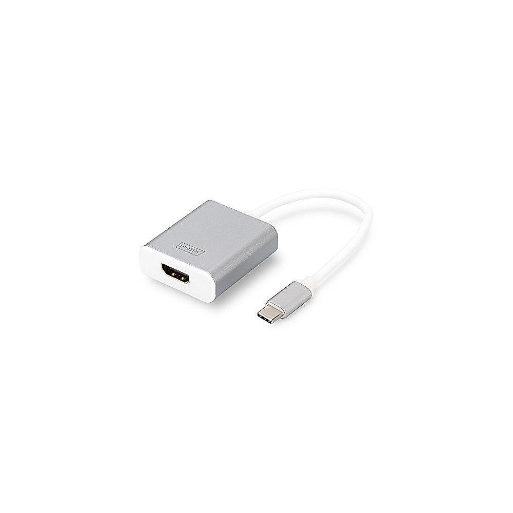 DIGITUS USB 3.0 Adapter 0,2m Typ-C zu HDMI 4K Grafik weiss