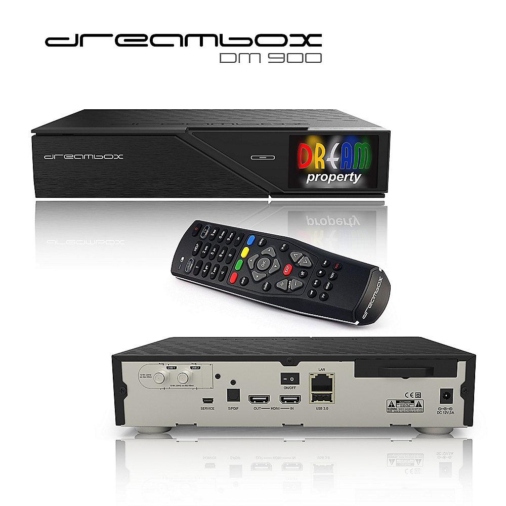 Dreambox DM900 4K UHD DVB-S2-Dual-Tuner-Receiver PVR, Linux HDMI USB3.0, Dreambox, DM900, 4K, UHD, DVB-S2-Dual-Tuner-Receiver, PVR, Linux, HDMI, USB3.0