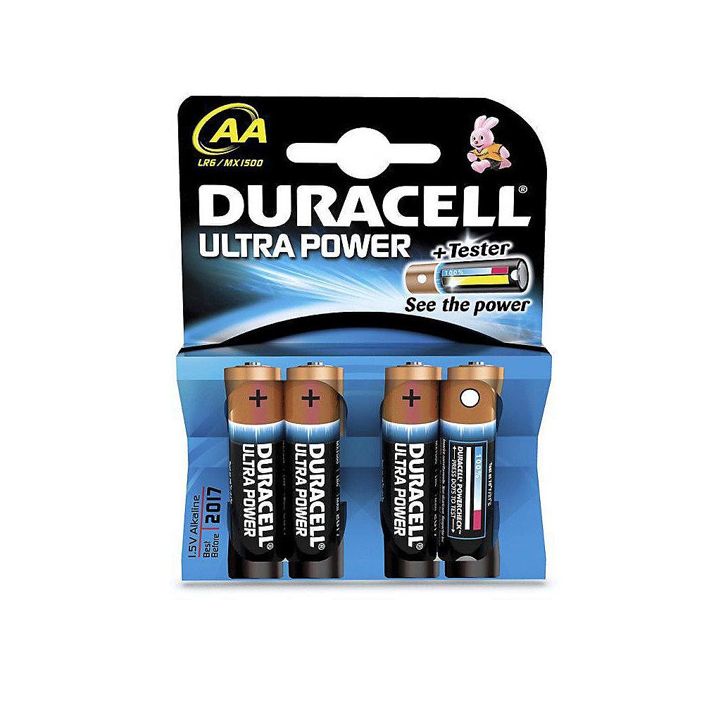 DURACELL Ultra Power Batterie Mignon AA LR6 4er Blister, DURACELL, Ultra, Power, Batterie, Mignon, AA, LR6, 4er, Blister