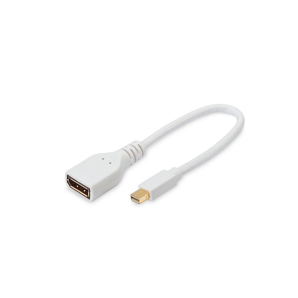 ednet DisplayPort Adapterkabel 0,15m mini DP zu DP St/Bu weiß, ednet, DisplayPort, Adapterkabel, 0,15m, mini, DP, DP, St/Bu, weiß