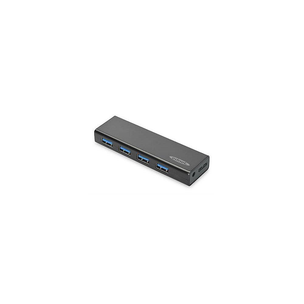ednet USB 3.0 USB Hub 4-Port Schwarz