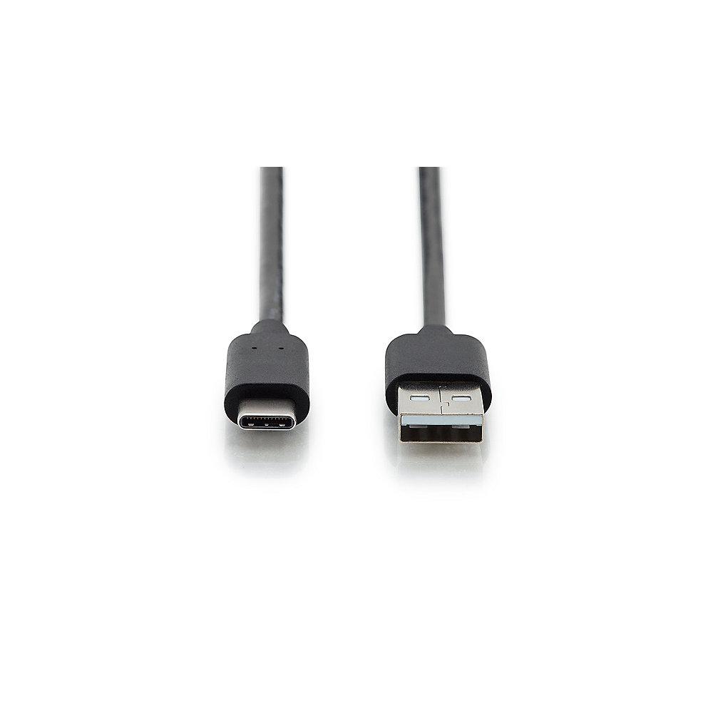 ednet USB Type C Anschlusskabel zu A 3,0m St./St. schwarz, ednet, USB, Type, C, Anschlusskabel, A, 3,0m, St./St., schwarz