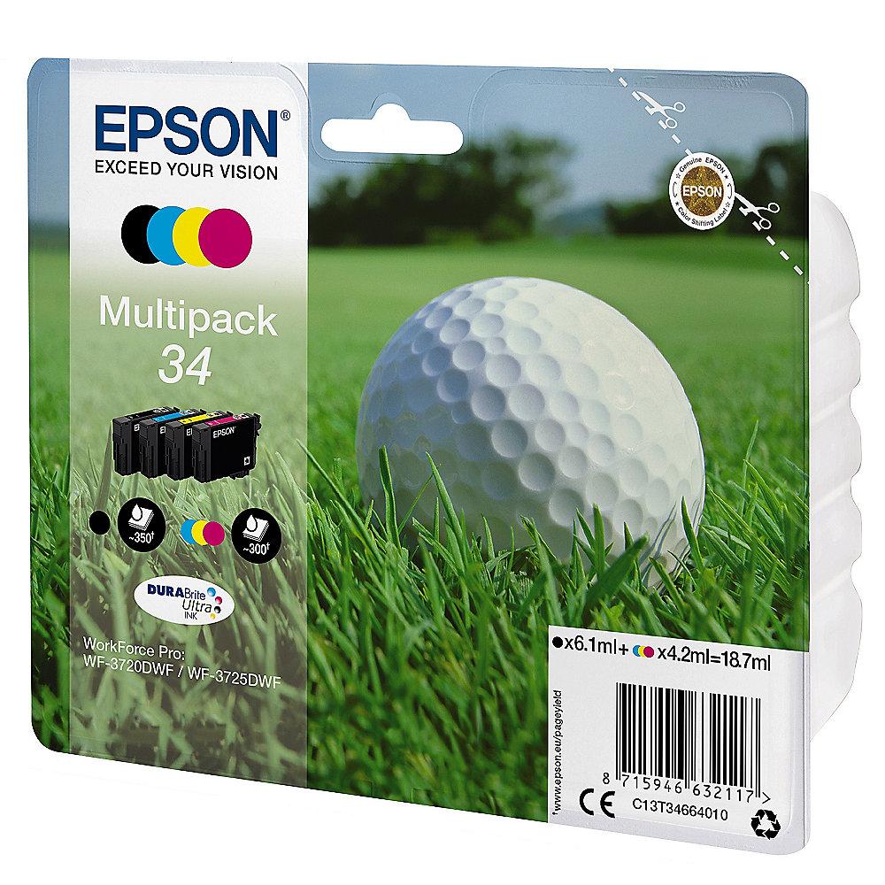 Epson 34 Original Druckerpatronen Multipack Schwarz, Cyan, Gelb, Magenta T3466