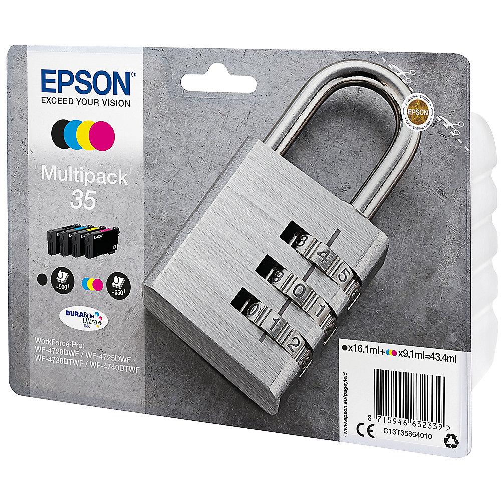 Epson 35 Original Druckerpatronen Multipack Schwarz, Cyan, Gelb, Magenta T3586