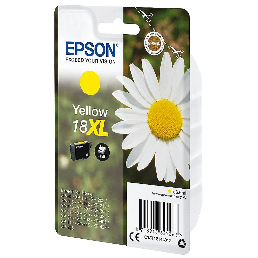 Epson C13T18144012 Druckerpatrone 18XL gelb