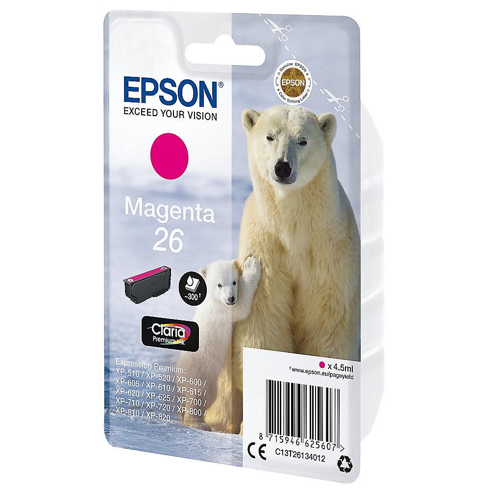 Epson C13T26134012 Druckerpatrone 26 Magenta Claria Premium Ink