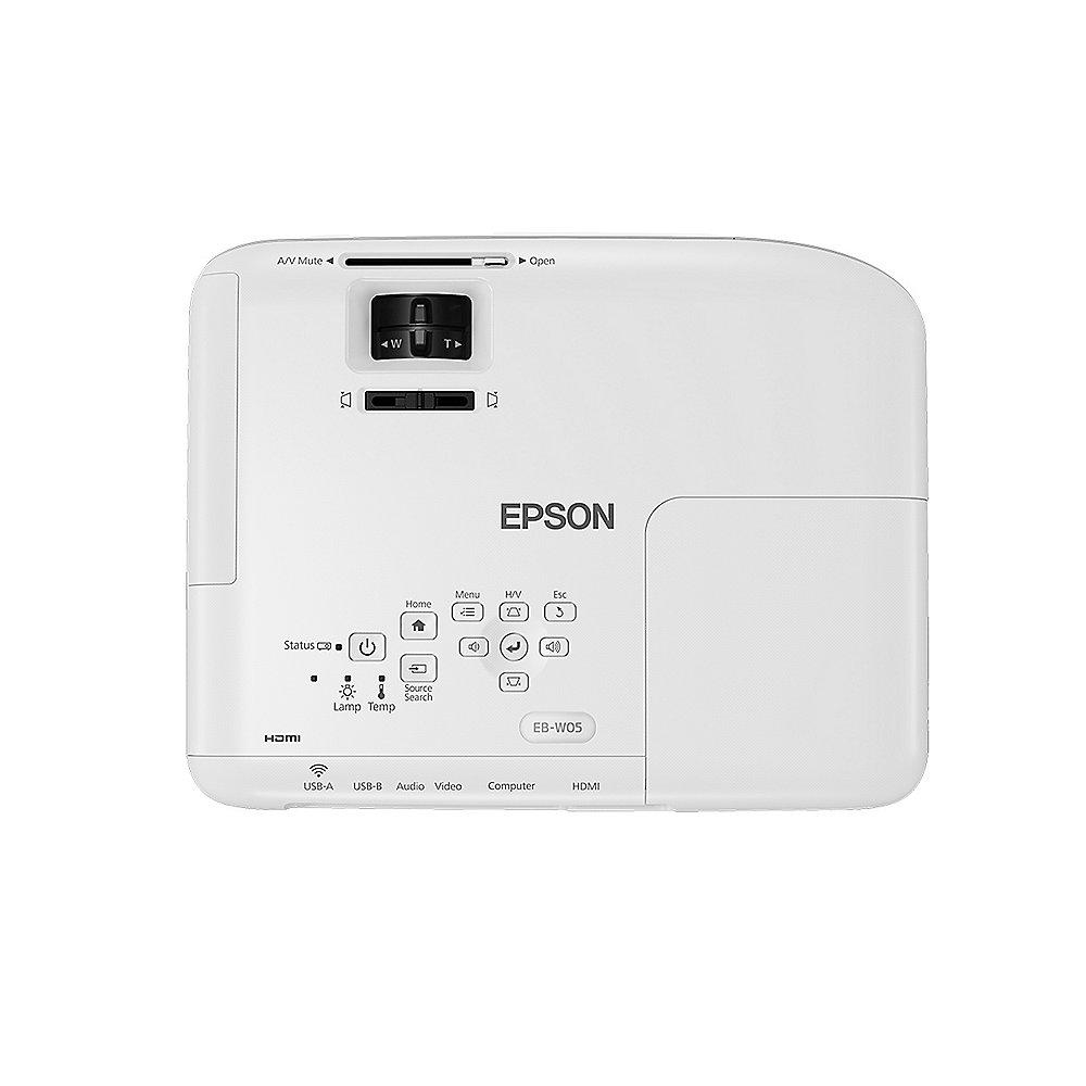 Epson EB-W05 3LCD WXGA Beamer 3300 Lumen 15.000:1 HDMI/VGA/USB/RCA/Cinch LS