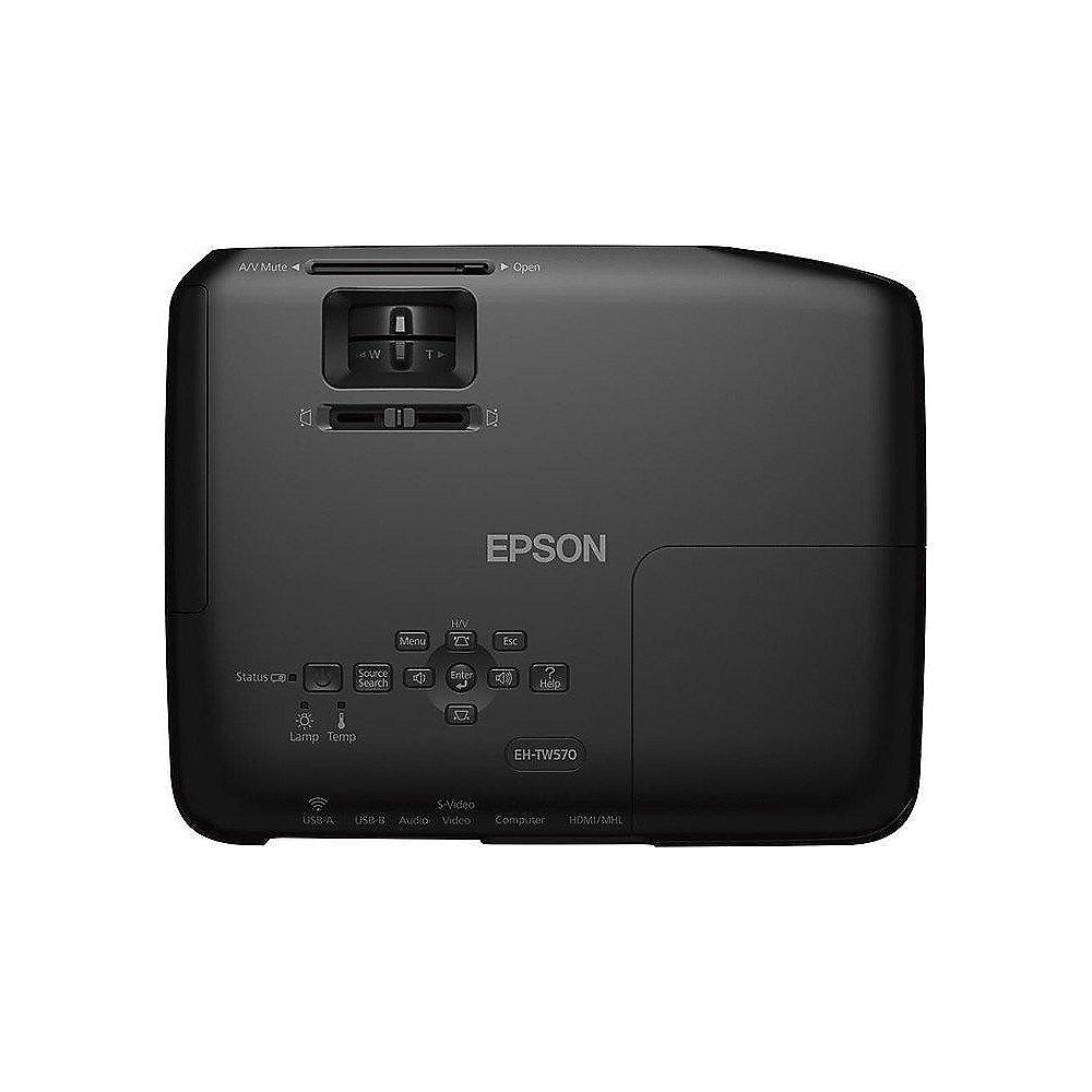EPSON EH-TW570 3LCD WXGA Projektor 3000 Lumen 15000:1 3D HDMI/VGA/USB/S-Video LS