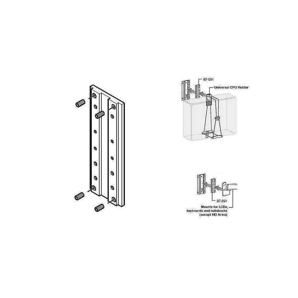 Ergotron Zubehör Wandmontageplatte Set (97-091), Ergotron, Zubehör, Wandmontageplatte, Set, 97-091,