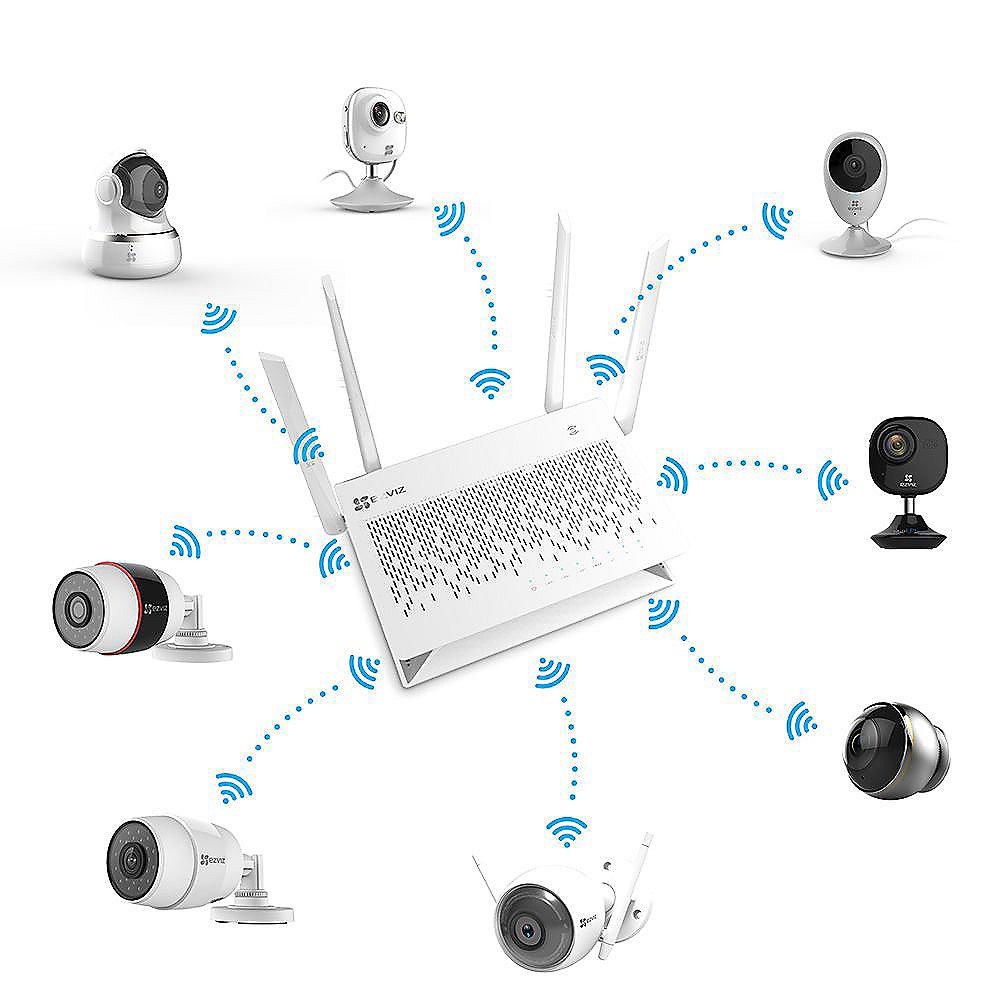 EZVIZ Vault Plus/8/2T AC1200 Dual Band Gigabit WiFi Router, 8 Kanäle NVR 2TB, EZVIZ, Vault, Plus/8/2T, AC1200, Dual, Band, Gigabit, WiFi, Router, 8, Kanäle, NVR, 2TB